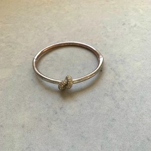 Pave Love Knot Silver Bracelet by Kate Spade